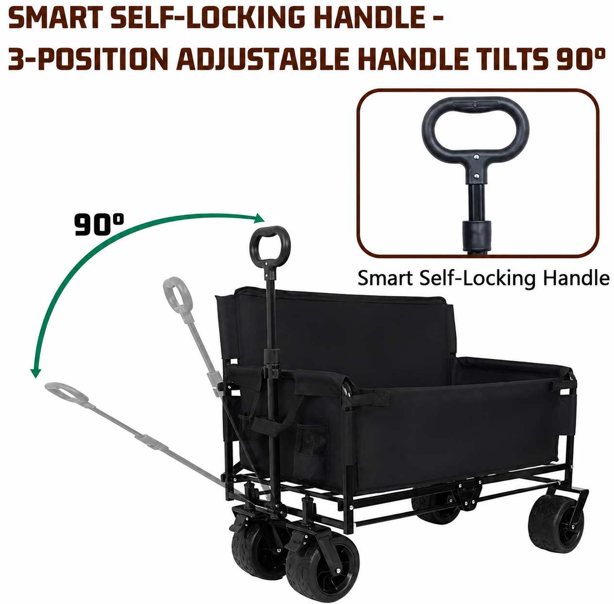 The Sideline Seat Wagon | 2-in-1 Folding Wagon Bench