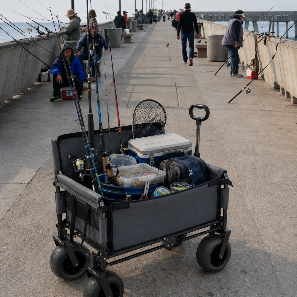 The Sideline Seat Wagon | 2-in-1 Folding Wagon Bench