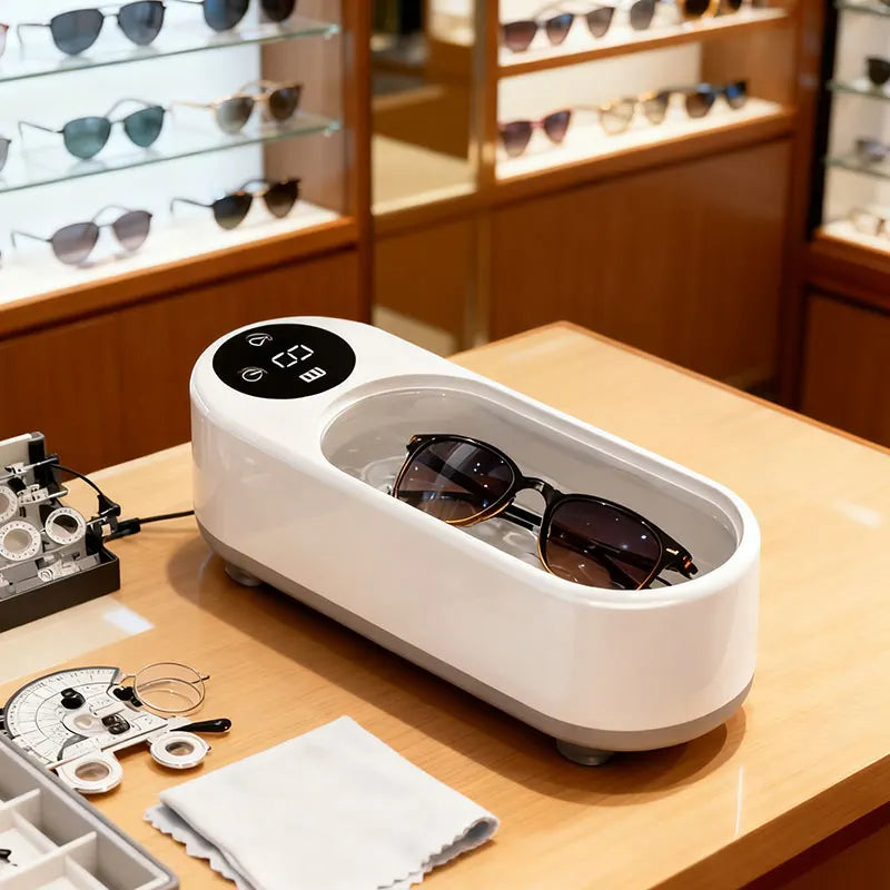 1pc High-Frequency Ultrasonic Glasses Cleaner Machine - Wireless Control, Multi-Purpose Cleaning for Eyewear and Accessories 917
