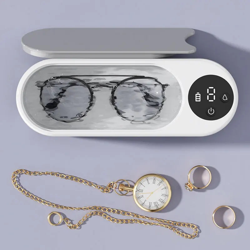 1pc High-Frequency Ultrasonic Glasses Cleaner Machine - Wireless Control, Multi-Purpose Cleaning for Eyewear and Accessories 917